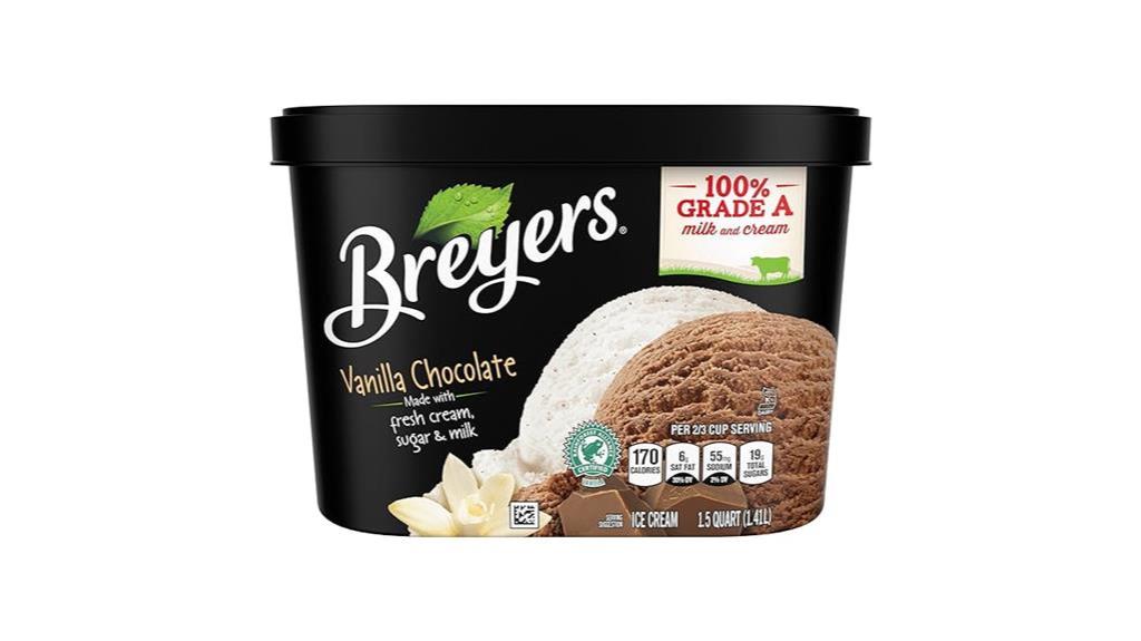 breyers vanilla chocolate ice cream