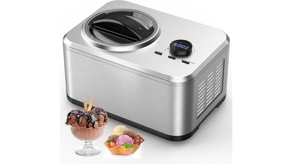 built in compressor ice cream maker