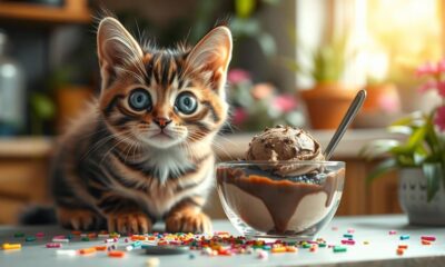 cats and chocolate ice cream