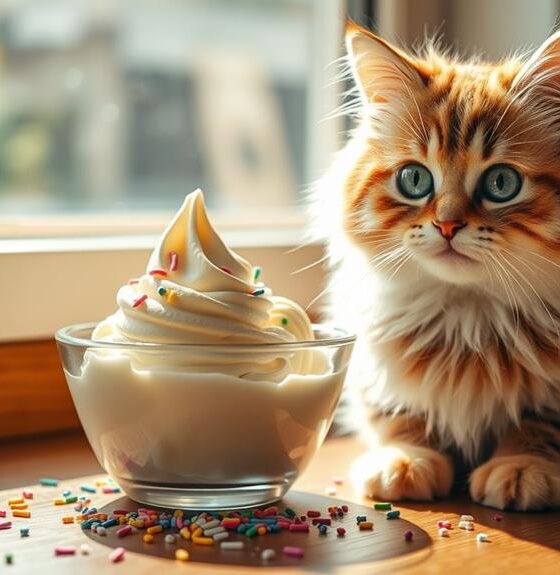 cats and vanilla ice cream