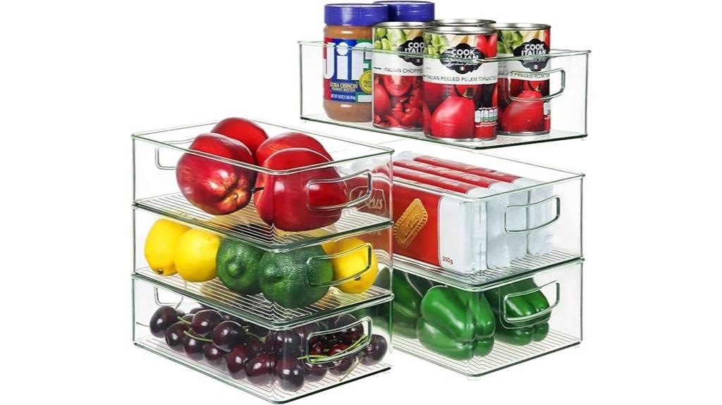 clear fridge organizer set