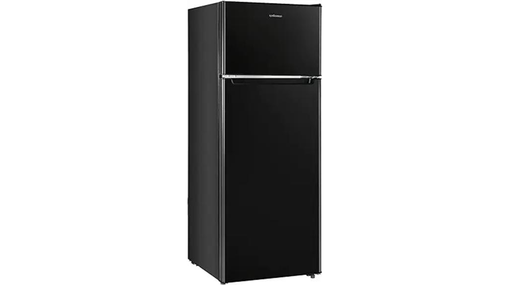 compact double door fridge