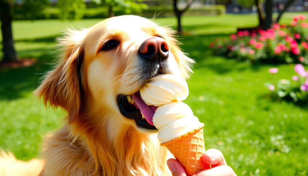 dogs and vanilla ice cream