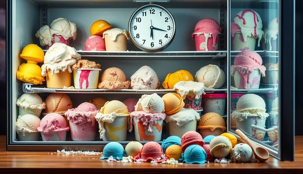 ice cream freezer shelf life