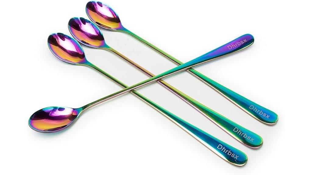 iridescent stainless steel spoons