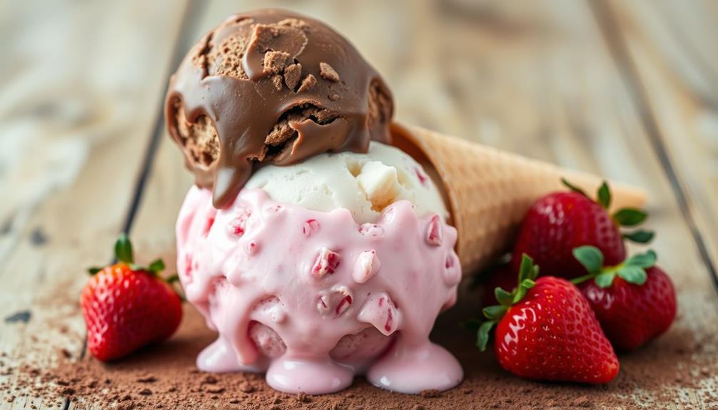 italian three flavor ice cream