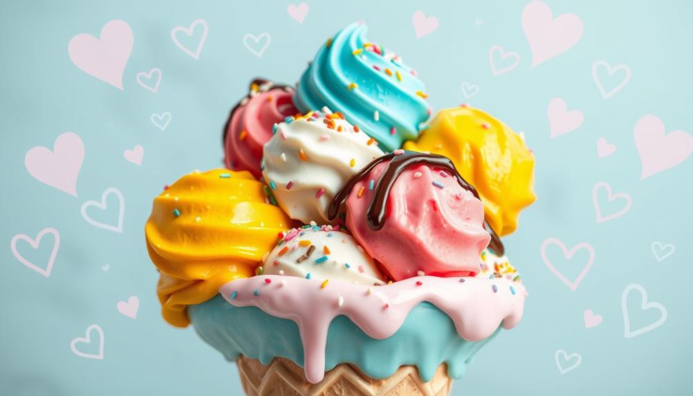 melting hearts ice cream art