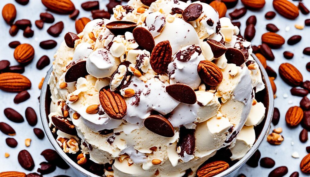 nuts in rocky road ice cream