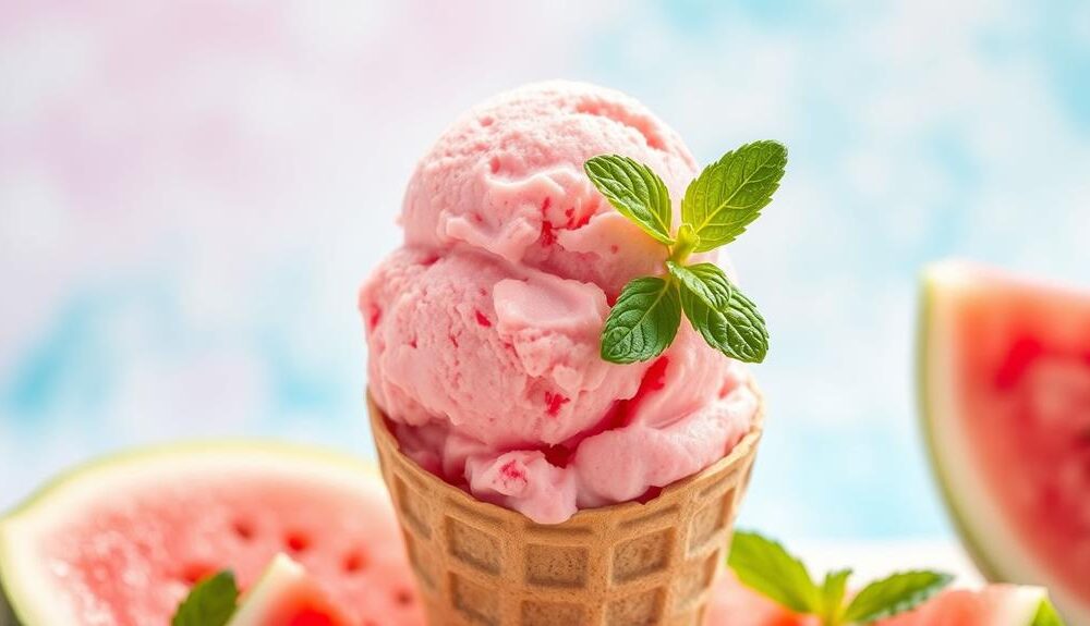 refreshing watermelon ice cream