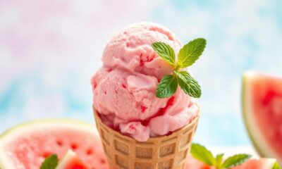 refreshing watermelon ice cream