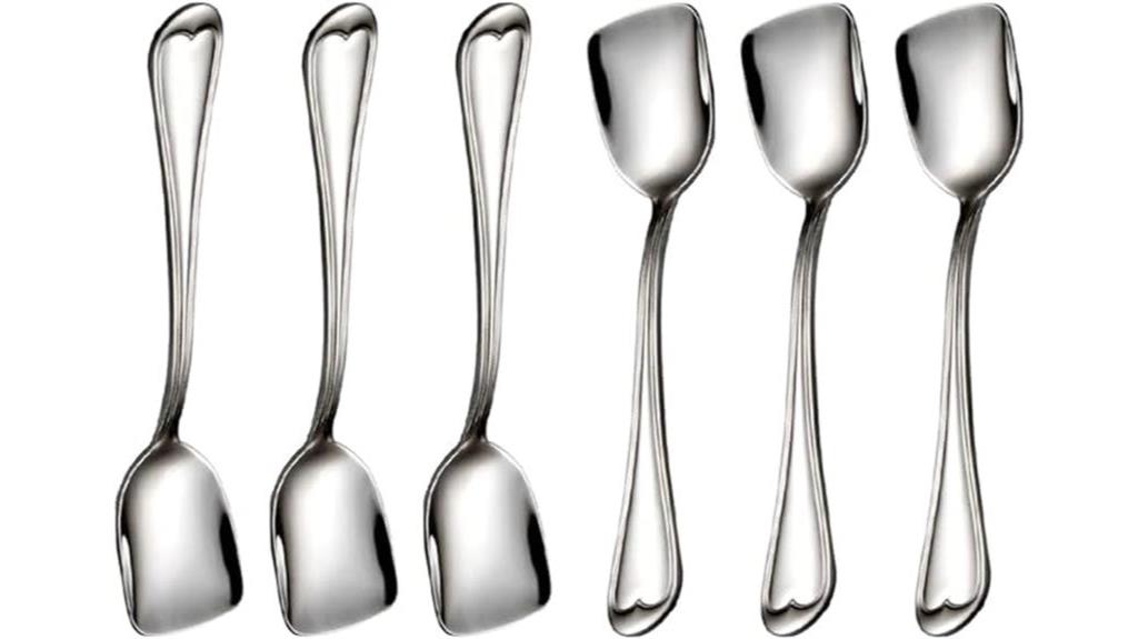 stainless steel ice cream spoons