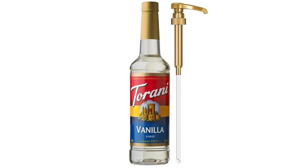 torani vanilla coffee syrup