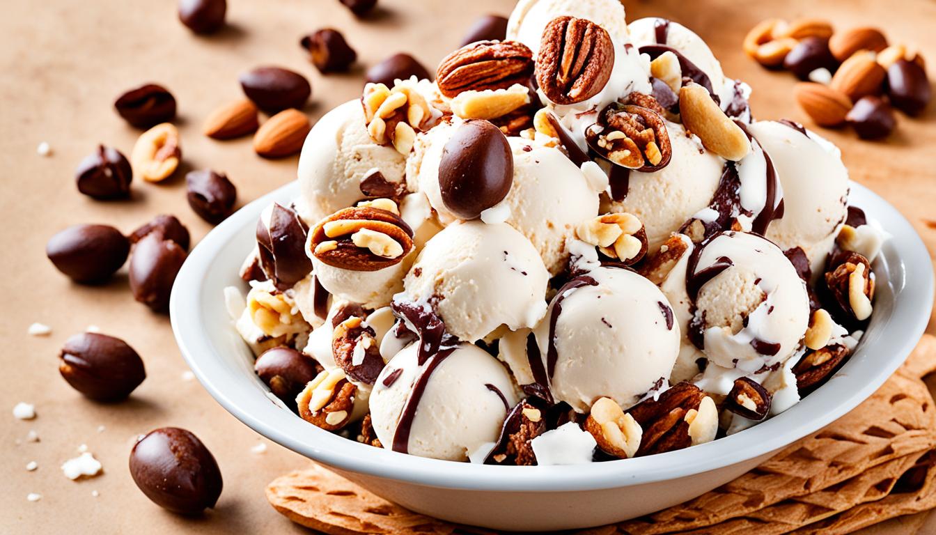 what kind of nuts are in rocky road ice cream