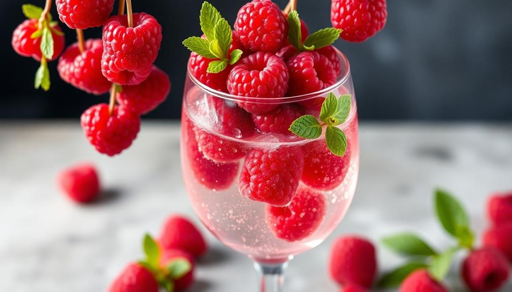 garnish with fresh raspberries