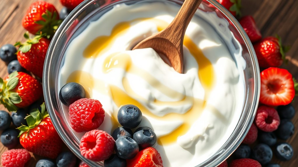 add berries and mix