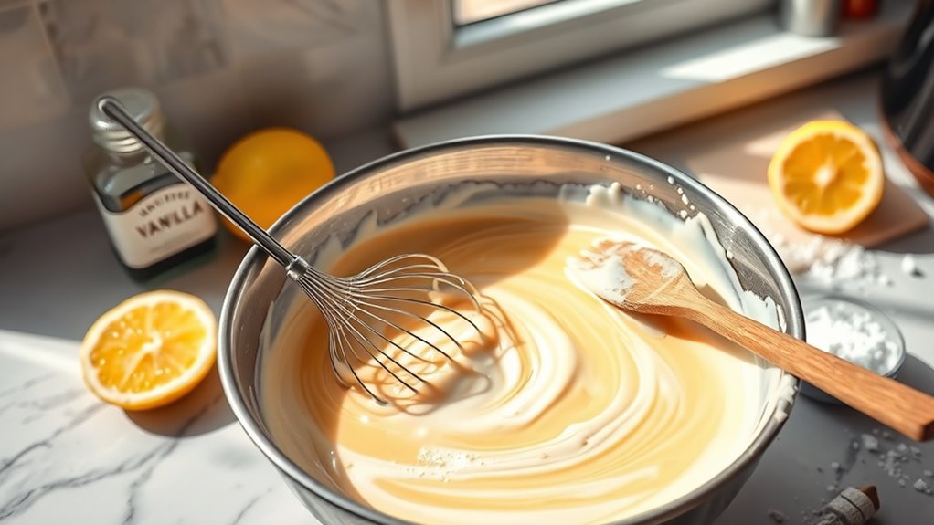 add cream mixture thoroughly