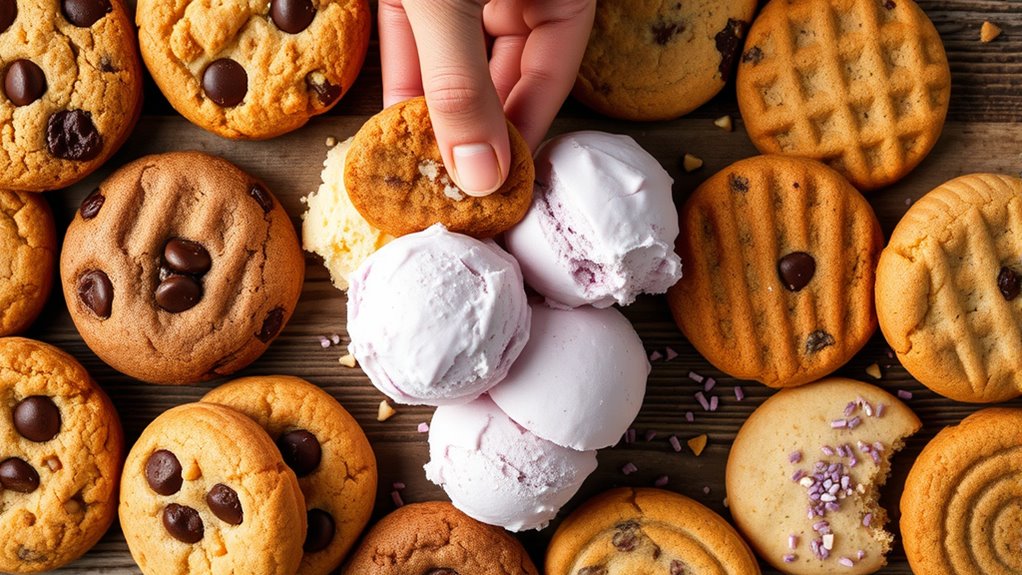 assembling ice cream sandwiches