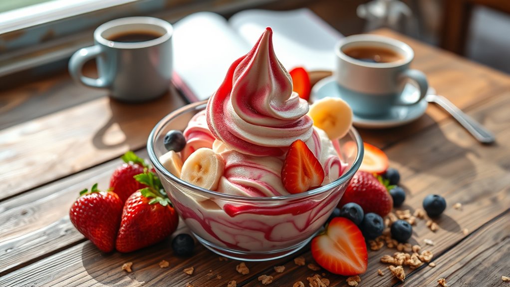balanced ice cream breakfast