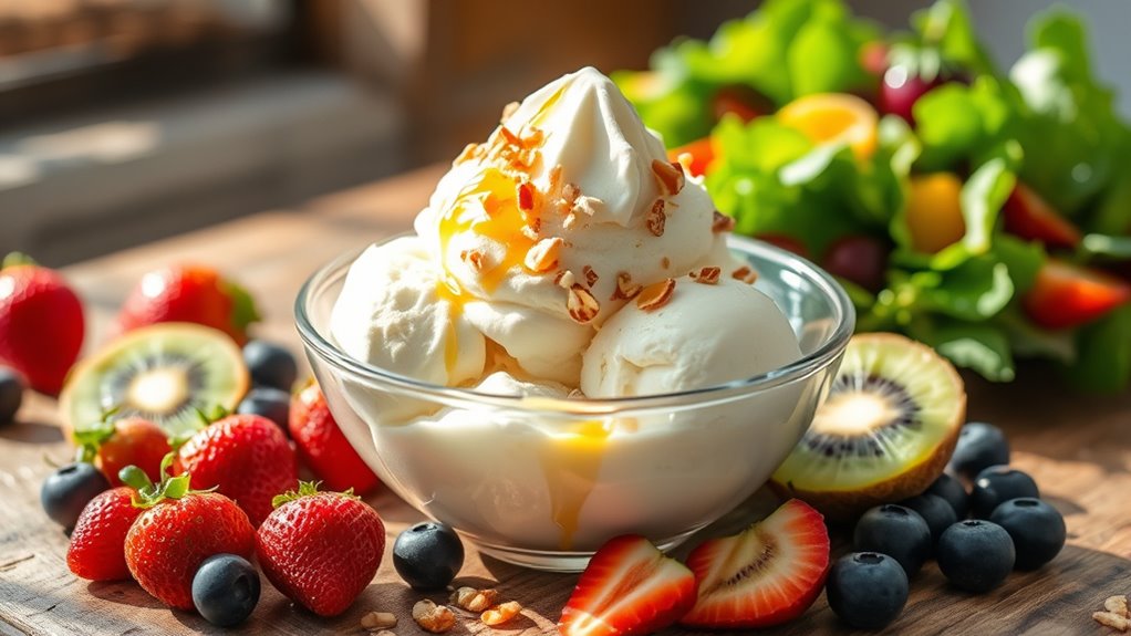 balanced ice cream enjoyment