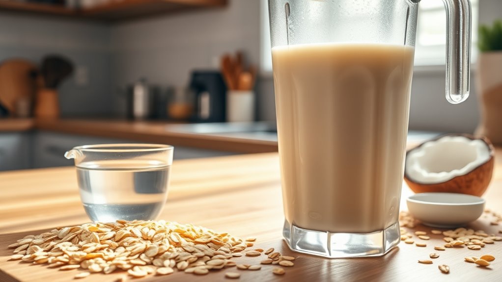 blend oats with water