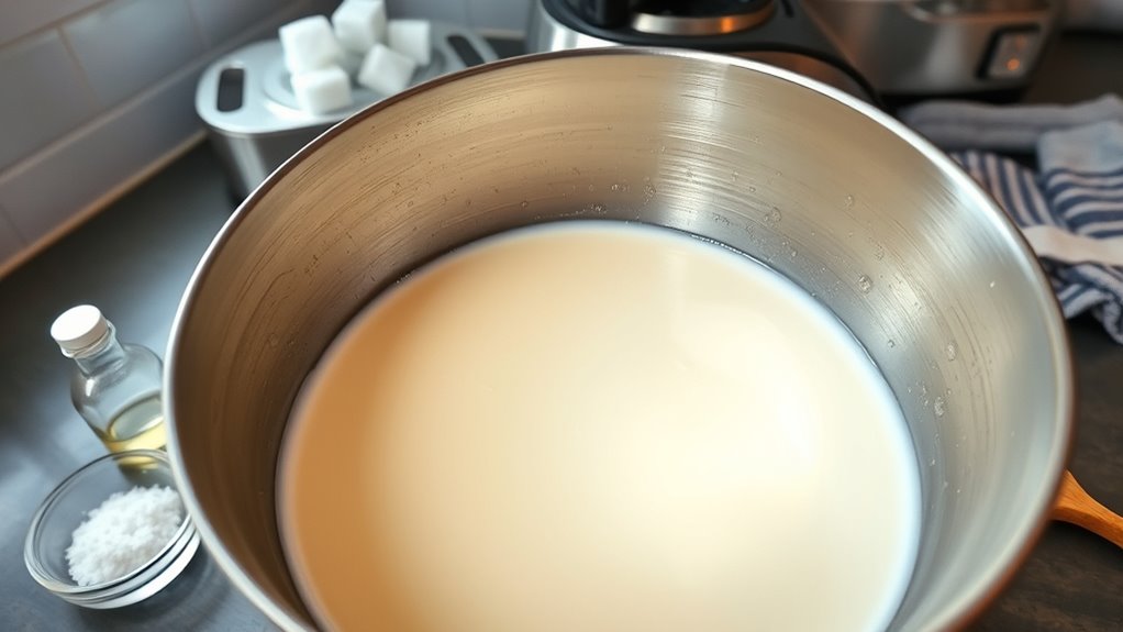 chill mixture before churning
