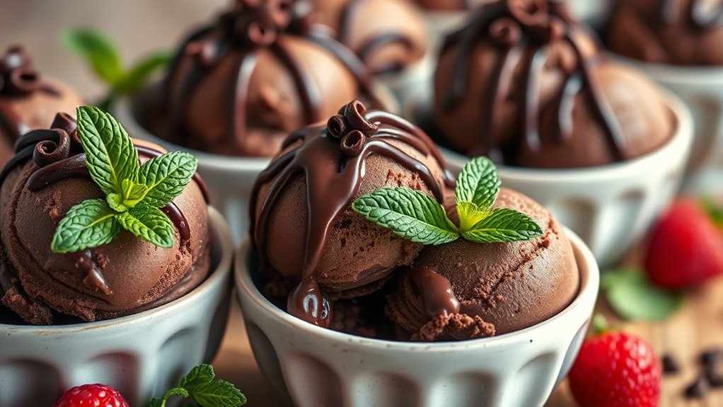 choosing chocolate ice creams