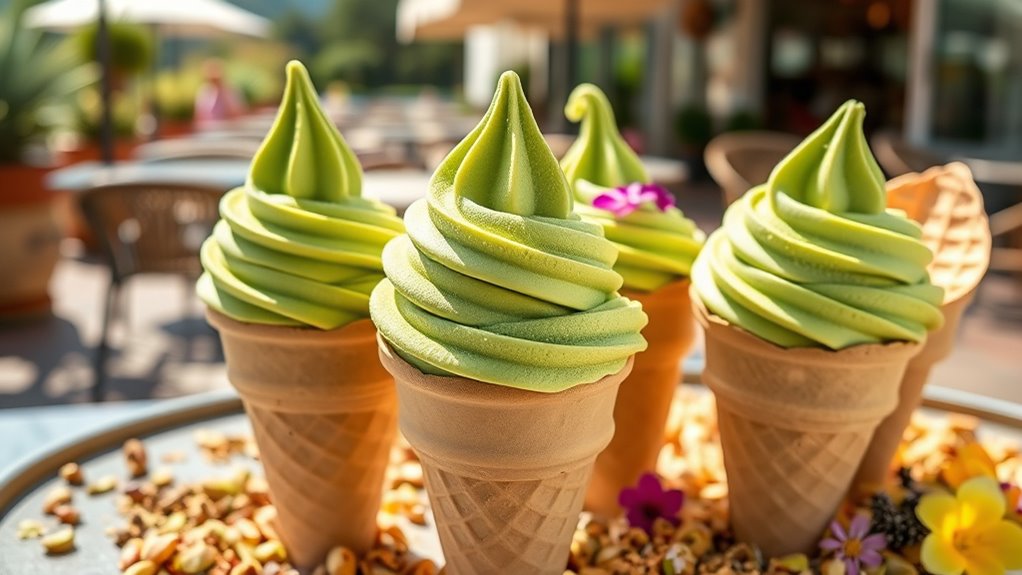 choosing matcha ice cream