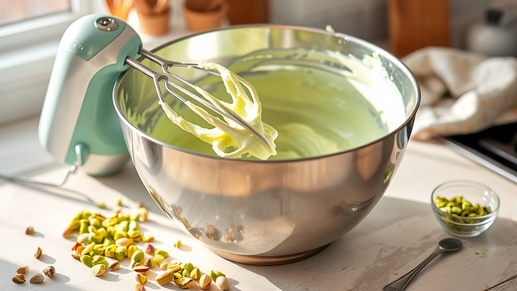 churn mixture until creamy