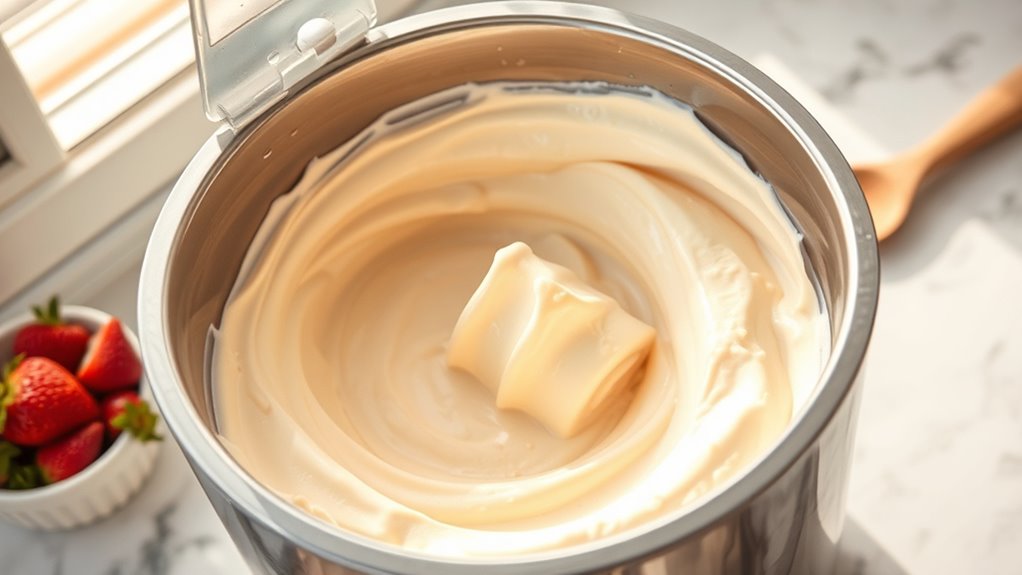 churn until creamy consistency
