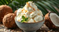 coconut ice cream preparation