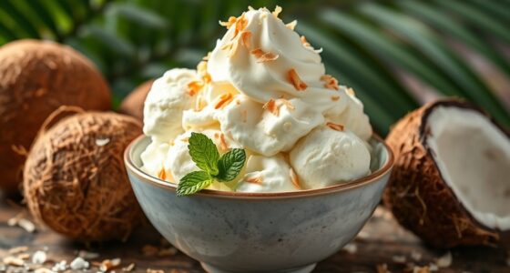 coconut ice cream preparation