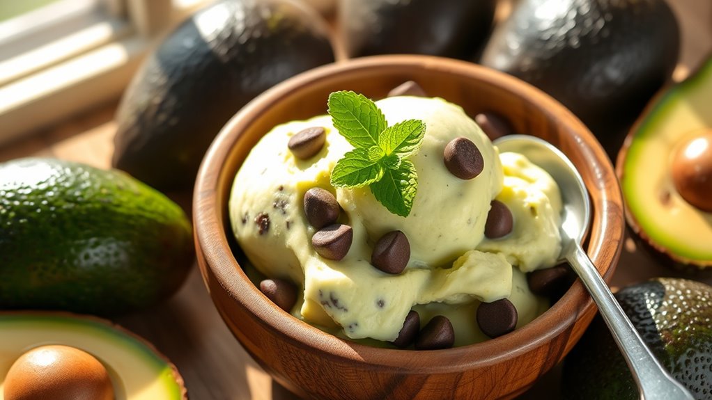 creamy avocado frozen treat