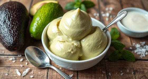 creamy avocado ice cream