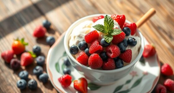 creamy berry yogurt dessert