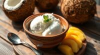 creamy coconut yogurt dessert