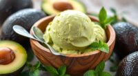 creamy vegan avocado ice cream