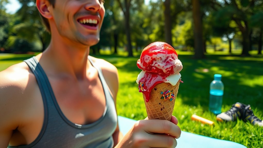 creative ice cream enjoyment