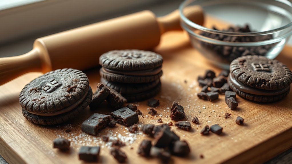 crush chocolate sandwich cookies