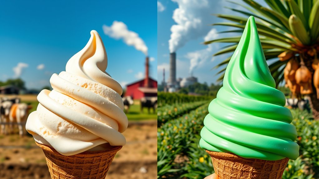 dairy versus non dairy emissions