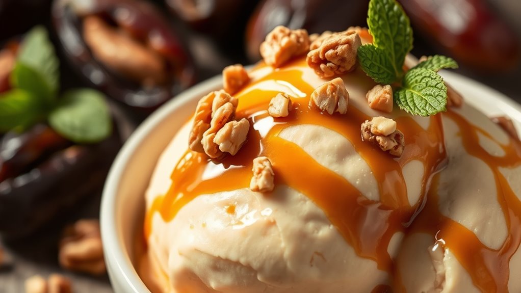 date infused caramel dessert