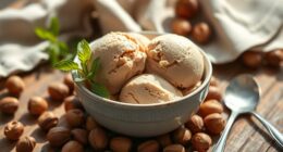 delicious hazelnut ice cream