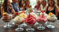 delicious ice creams selection