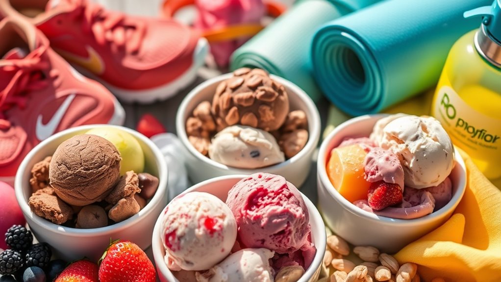diverse ice cream choices
