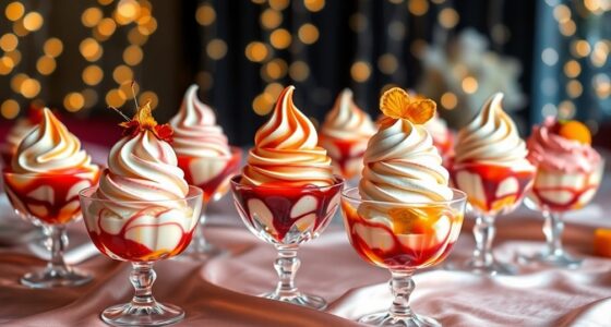 elegant ice cream presentation