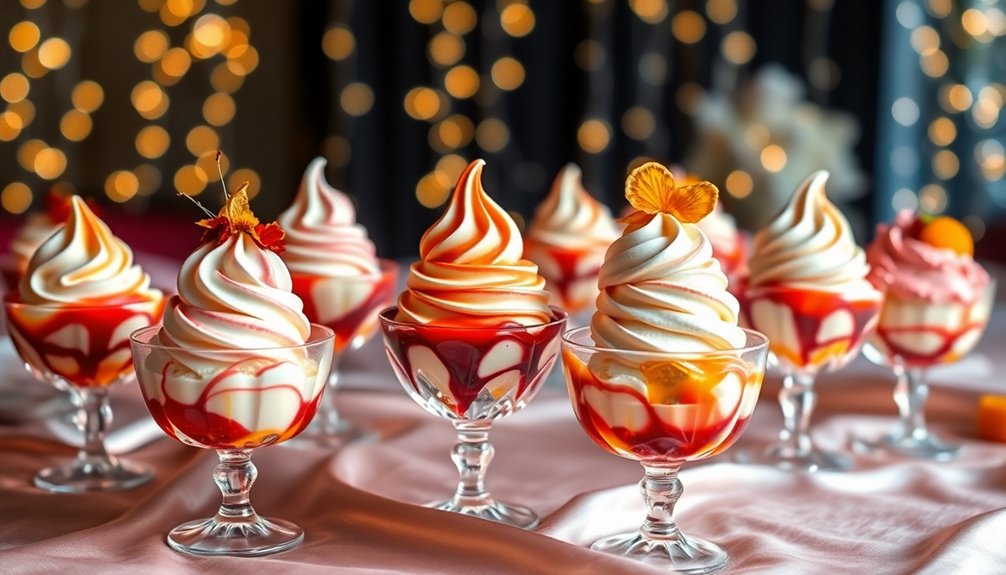 elegant ice cream presentation