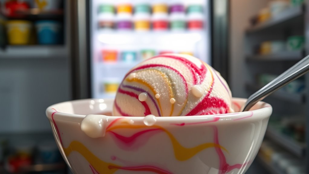 enjoying delicious ice cream