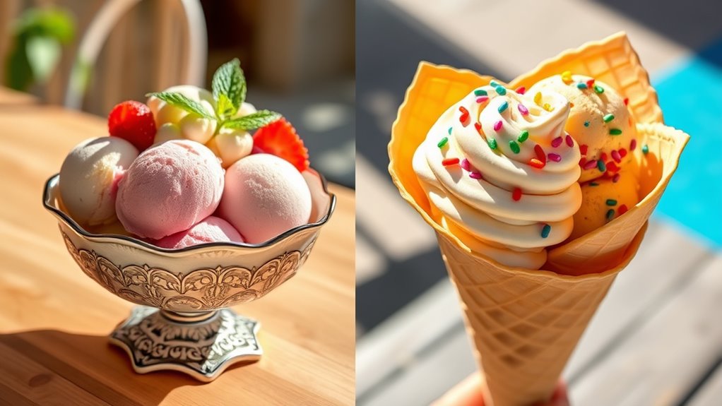 evolution of ice cream serving