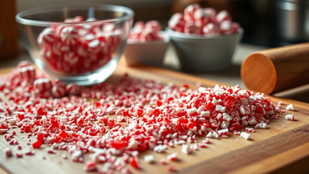 finely crush peppermint candies