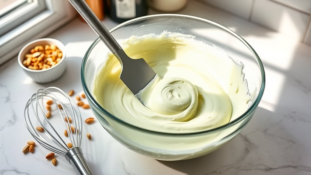 fold whipped cream gently