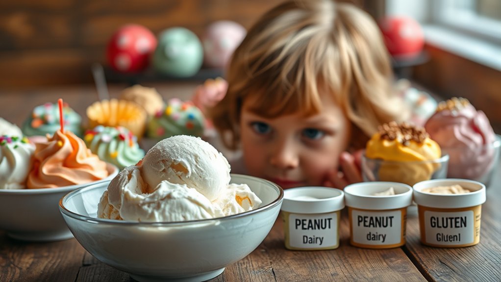 food allergy ice cream management